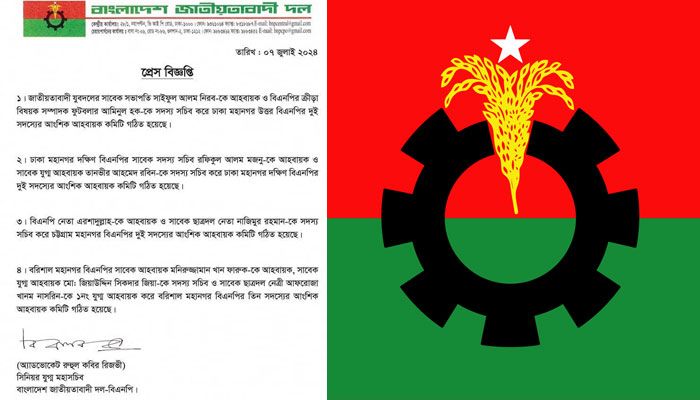 ঢাকাসহ চার মহানগরে কমিটি দিল বিএনপি