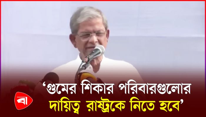 শুধু দুই মাস নয়, ১৫ বছরে গুমের তদন্ত করুন : ফখরুল