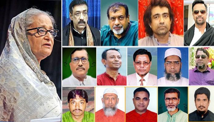 সিদ্ধিরগঞ্জে মাছ ব্যবসায়ী মিলন হত্যা মামলার অন্যতম আসামিরা। ছবি : কোলাজ, প্রবা