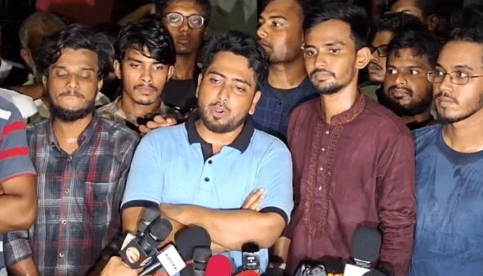 রাত ৮টায় অন্তর্বর্তীকালীন সরকারের রূপরেখা ঘোষণা করা হবে : সমন্বয়ক নাহিদ ইসলাম