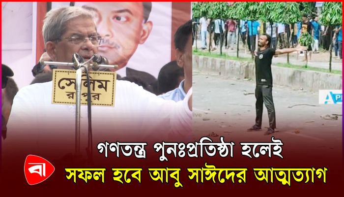 আবু সাঈদের কবর জিয়ারত করলেন মির্জা ফখরুল