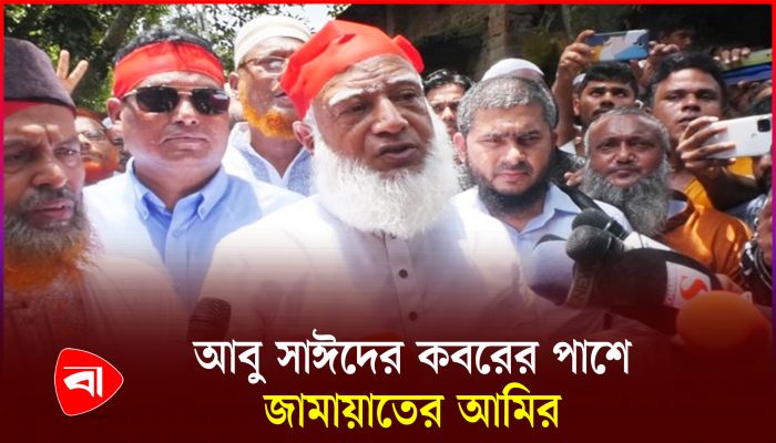 আবু সাঈদের কবরের পাশে জামায়াতের আমির 