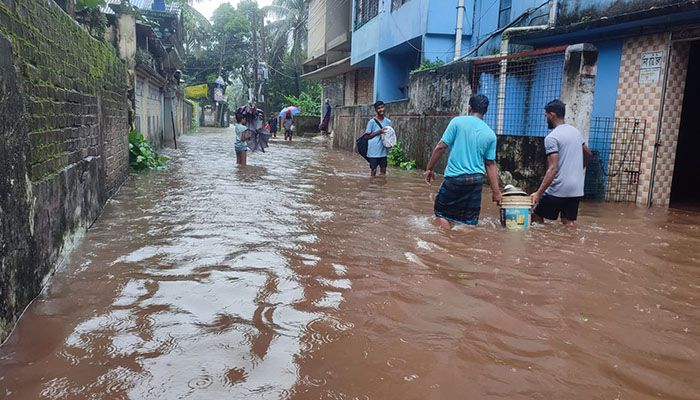 নোয়াখালীতে বন্যা পরিস্থিতির অবনতি। প্রবা ফটো