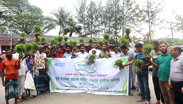 ক্ষতিগ্রস্ত ২৫০ কৃষক পেলেন কৃষি উপকরণ