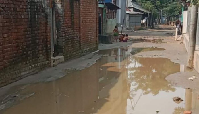 শ্রীপুরে বেহাল সড়কে জনদুর্ভোগ চরমে 
