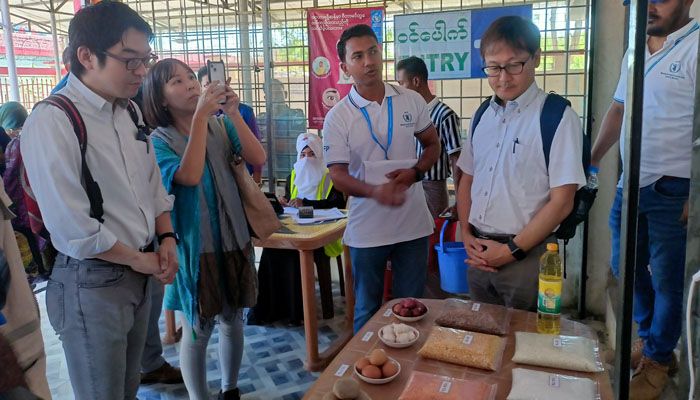 জাপানি প্রতিনিধিদলের ভাসানচরে খাদ্য কার্যক্রম পরিদর্শন