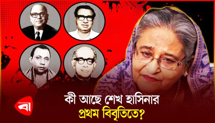 ভারত থেকে শেখ হাসিনার প্রথম বিবৃতি