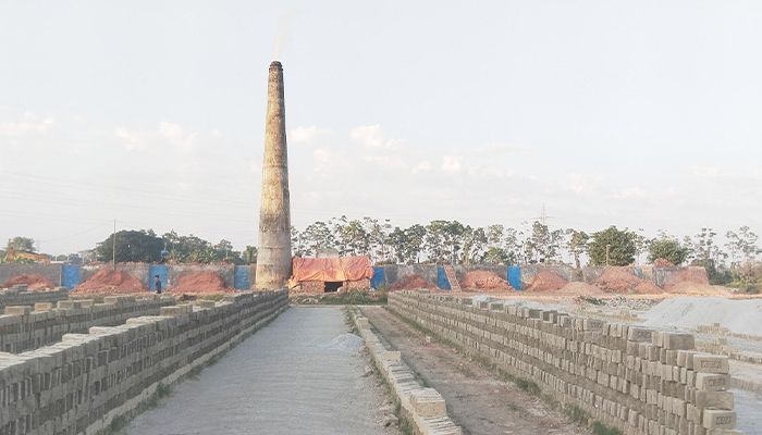 খাসজমি দখল করে ইটভাটা