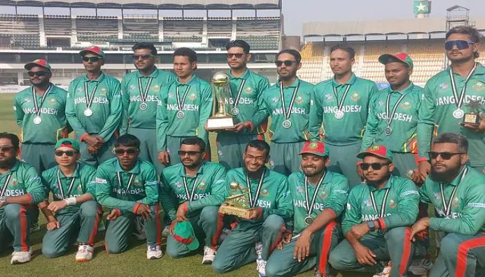 দৃষ্টিহীনদের টি-টোয়েন্টি বিশ্বকাপে রানার্স-আপ বাংলাদেশ