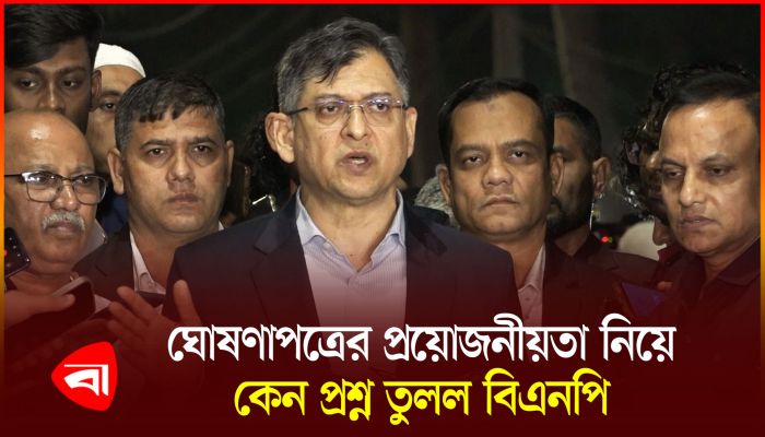সাড়ে পাঁচ মাস পরে ঘোষণাপত্রের প্রয়োজনীয়তা নিয়ে প্রশ্ন বিএনপির