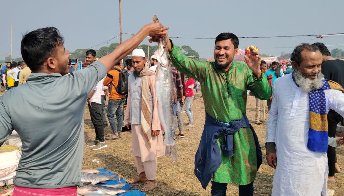 গাজীপুরে ঐতিহ্যবাহী ‘জামাই মেলা’, মাছ কিনতে জামাই-শ্বশুরের প্রতিযোগিতা