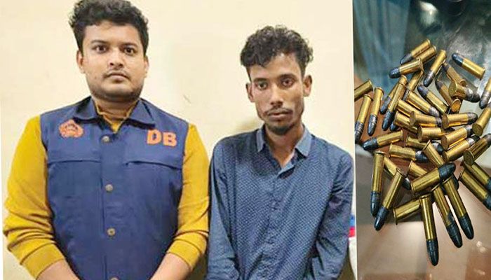 ৪৭ রাউন্ড বিদেশি পিস্তলের গুলিসহ যুবক গ্রেপ্তার