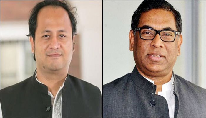 মহিবুল হাসান চৌধুরী নওফেল ও নসরুল হামিদ বিপু। ছবি: সংগৃৃহীত