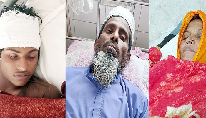 মাছ চুরিকে কেন্দ্র করে এক পরিবারের তিনজনকে কুপিয়ে জখম