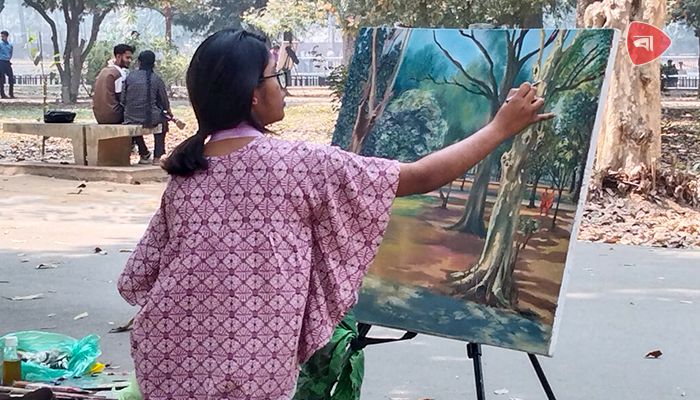রঙতুলির ক্যানভাসে প্রকৃতি