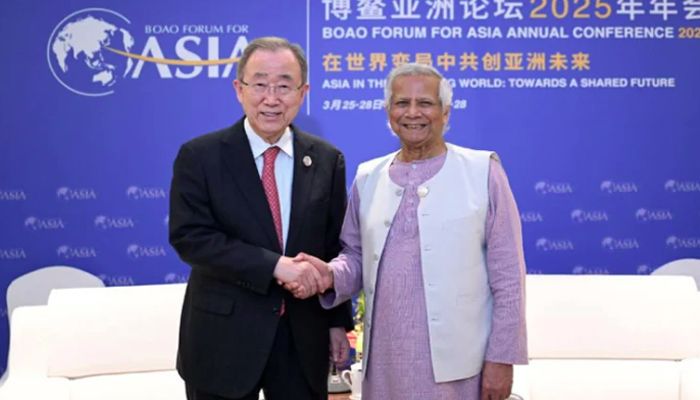 প্রধান উপদেষ্টার সঙ্গে বান কি-মুন ও কু ডংগিউয়ের সাক্ষাৎ