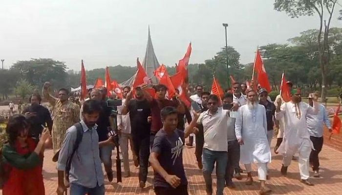 স্মৃতিসৌধে ‘জয় বাংলা’ স্লোগান ছাত্রলীগের, আটক ২ 