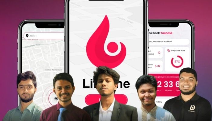 রিয়েল-টাইম ব্লাড ডোনার ম্যাচিং সিস্টেম ‘লাইফলাইন’ অ্যাপ