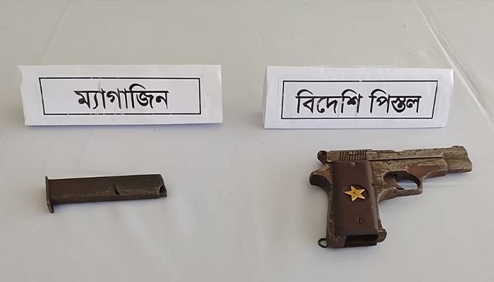 বিদেশি পিস্তল ও ককটেলসহ ইউনিয়ন বিএনপি নেতা আটক