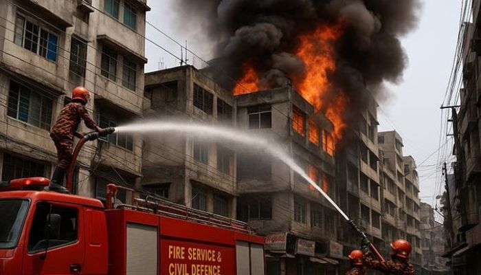 টিকাটুলিতে কেমিক্যাল গোডাউনে লাগা আগুন নিয়ন্ত্রণে