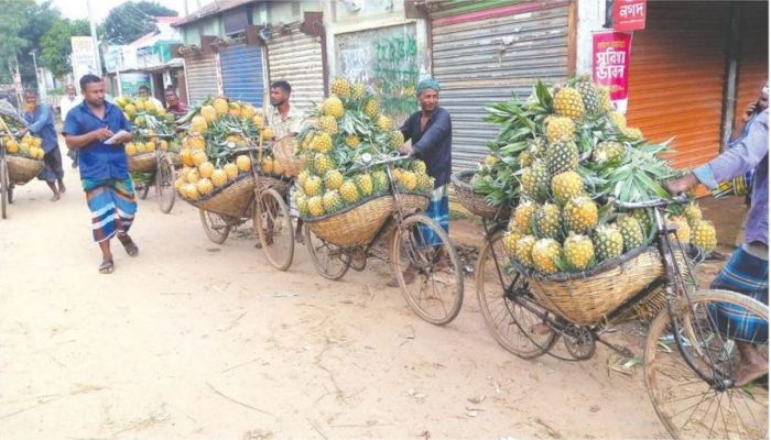 আনারসে ভরপুর হাটবাজার
