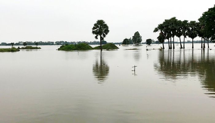 বিপদসীমার ওপরেই রয়েছে আত্রাই নদীর পানি