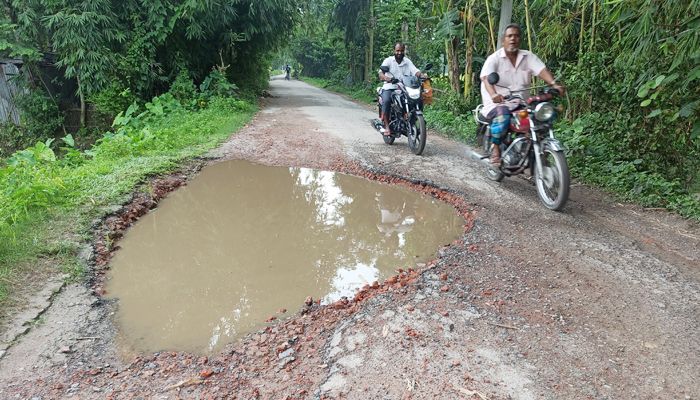 সংস্কারের অভাবে বেহাল সড়ক