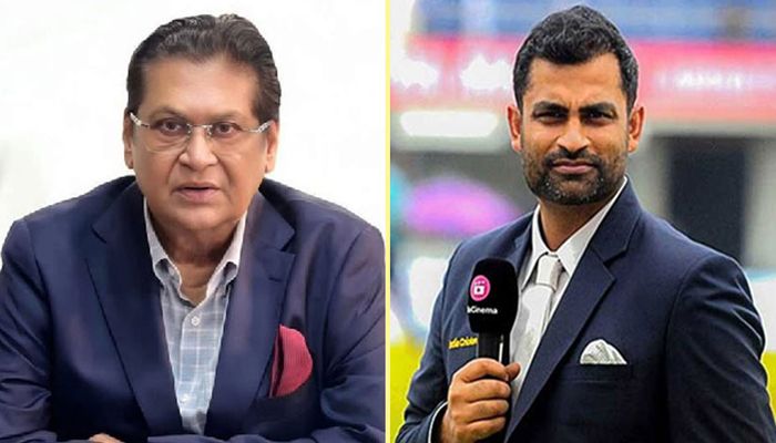 বিসিবির সাবেক সভাপতি মোহাম্মদ আলি আসগর লবি ও সাবেক অধিনায়ক তামিম ইকবাল।
