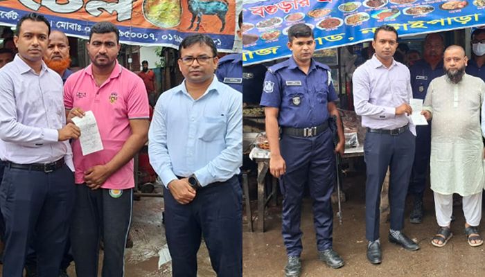 বগুড়ায় দুই ভর্তা হোটেলকে লাখ টাকা জরিমানা 