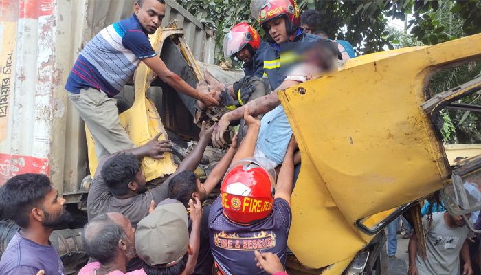 কালিহাতীতে বটগাছের সাথে ধাক্কায় কাভার্ডভ্যান চালক নিহত