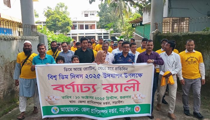 নড়াইলে বিশ্ব ডিম দিবস উপলক্ষে র‌্যালি ও আলোচনা সভা
