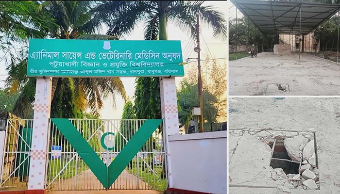  নবনির্মিত বাসশেডে উদ্বোধনের আগেই ফাটল