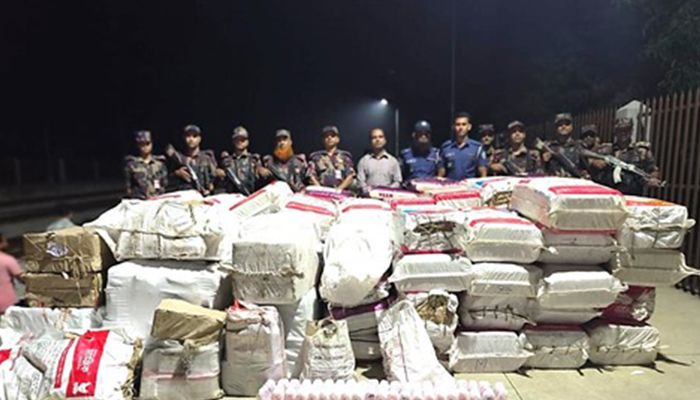টাস্কফোর্সের অভিযানে প্রায় ৩ কোটি টাকার ভারতীয় মালামাল জব্দ