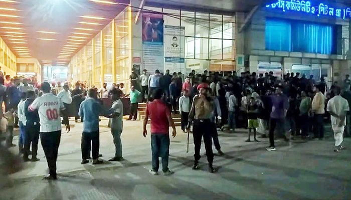 বেসরকারি হাসপাতালে রোগীর মৃত্যুকে কেন্দ্র করে উত্তেজনা