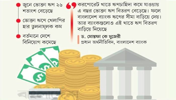 ব্যবসায়িক ঋণে মন্দা ভাব: ভোক্তায় ঝোঁক ব্যাংকগুলোর