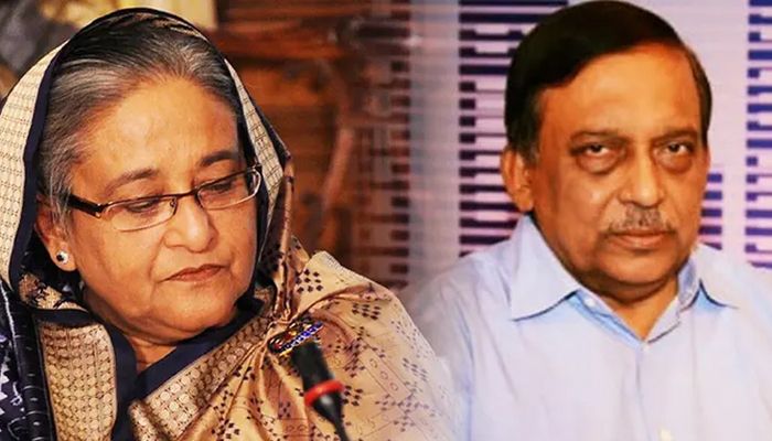 বামে শেখ হাসিনা, ডানে আসাদুজ্জামান খান কামাল। ছবি : সংগৃহীত