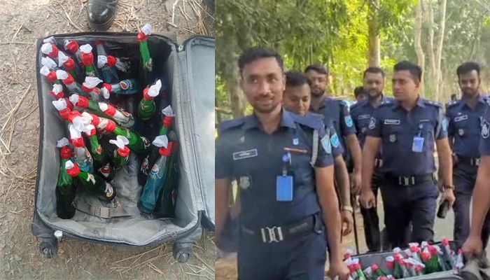 ভাঙ্গায় পরিত্যক্ত লাগেজ থেকে ৩২ বোতল পেট্রোল বোমা উদ্ধার
