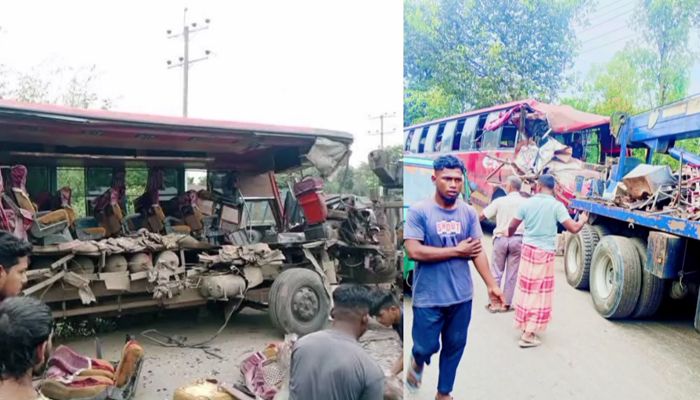 শায়েস্তাগঞ্জে দুই বাসের মুখোমুখি সংঘর্ষে নিহত ৩, আহত ৫০