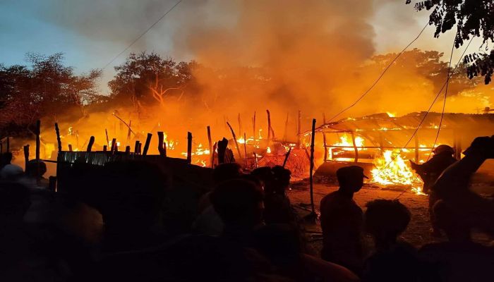 পেকুয়ায় আগুনে পুড়ে ছয় বসতবাড়ি ছাই