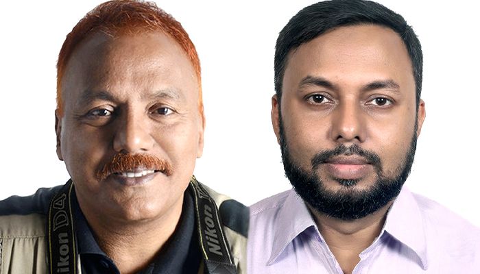চট্টগ্রাম ফটোগ্রাফিক সোসাইটির সভাপতি শোয়েব ও সম্পাদক ফখরুল
