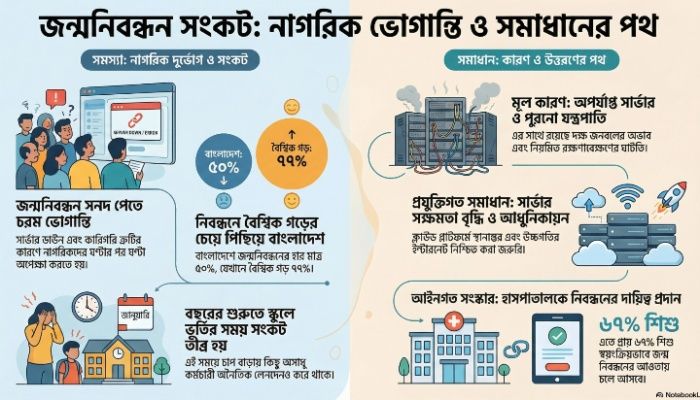 জন্মনিবন্ধনে চরম ভোগান্তি, ক্ষুব্ধ অভিভাবকরা