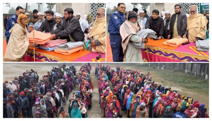 সিরাজগঞ্জে শীতার্ত মানুষের পাশে আইএসইউ সোশ্যাল ওয়েলফেয়ার ক্লাব