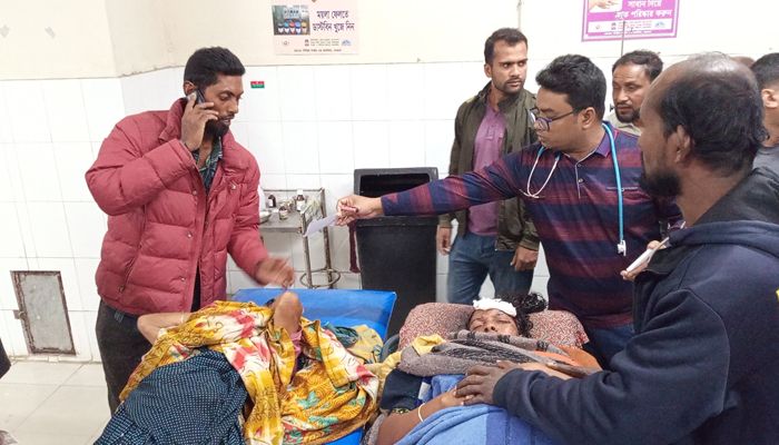 ধান কাটতে বাধা দেওয়ায় নারীসহ পাঁচজনকে কুপিয়ে জখম