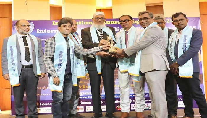 ‘ইন্টারন্যাশনাল হিউম্যান রাইটস পিস অ্যাওয়ার্ড’ পেলেন সাংবাদিক সৈয়দ শুকুর আলী শুভ