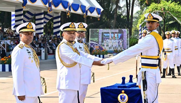 নেভাল একাডেমিতে শীতকালীন কুচকাওয়াজ অনুষ্ঠিত