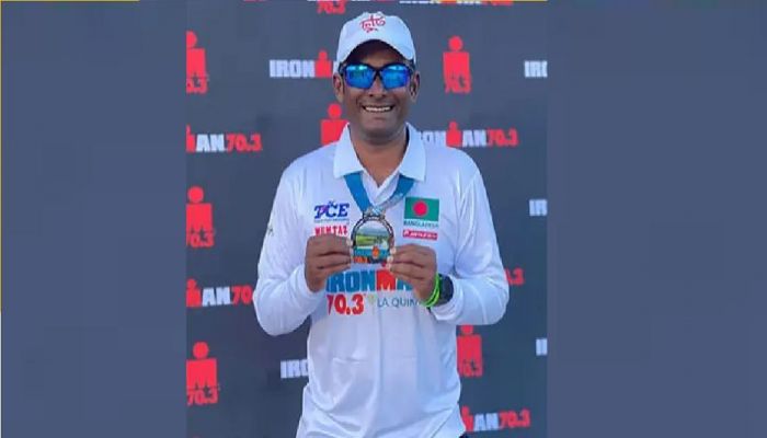 আয়রনম্যান’ রেস সম্পন্ন করলেন আল আমিন