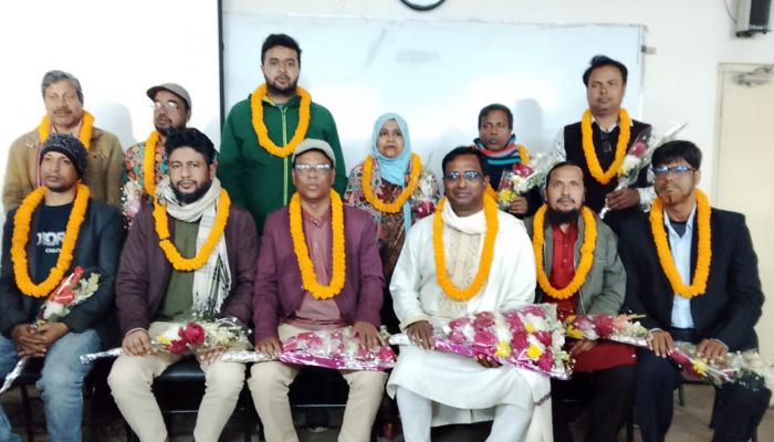 নব-নির্বাচিত কর্মচারী নেতাদের সংবর্ধনা দিল ‘জেইউ কলিগস ইউনিটি’