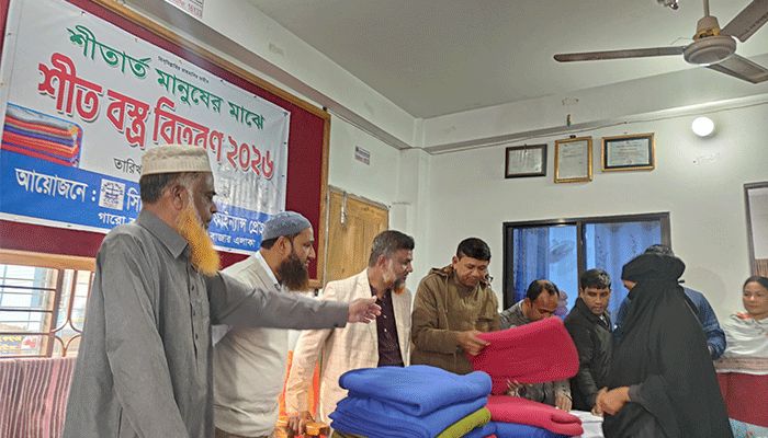 এনজিও সিসিডিবি’র ৫ শতাধিক শীতার্তের মাঝে শীতবস্ত্র বিতরণ