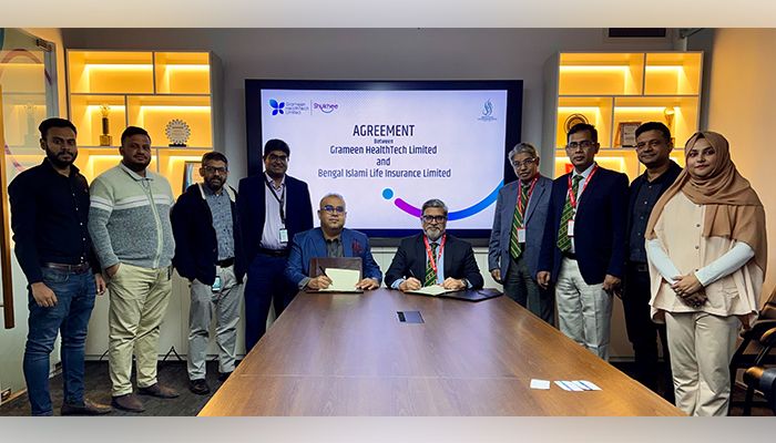 গ্রামীণ হেলথটেক লিমিটেড এবং বেঙ্গল ইসলামী লাইফ ইন্স্যুরেন্স লিমিটেডের মধ্যে চুক্তি স্বাক্ষরিত