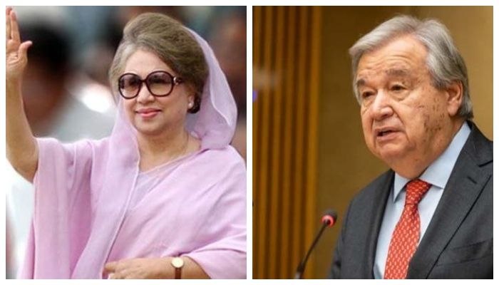 খালেদা জিয়ার মৃত্যুতে গভীর শোক প্রকাশ করেছেন জাতিসংঘ মহাসচিব অ্যান্তোনিও গুতেরেস। কোলাজ ছবি